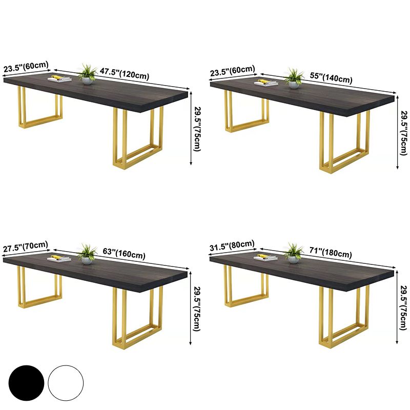 Traditional Luxury Rectangle Dining Table Pine Solid Wood Dinner Room Table with Sled Base Clearhalo ' dining_table' 'Dining Tables & Seating' 'Dining Tables' 'furn' 'furn_dining_table' 'Furniture' 'furniture_dining_table' 'Kitchen & Dining Furniture' 'kitchen&dining_furn' 'kitchen' 'kitchen_dining_table' 1200x1200_ce396c73-7cb9-464e-acab-f85702e5da12