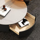 Modern Slate Coffee Table Round Bunching Coffee Table Set with Drawer Clearhalo 'Coffee & Accent Tables' 'Coffee Tables' 'coffee_tables' 'furn' 'furn_coffee_tables' 'Furniture' 'Living Room Furniture' 1200x1200_ce3ca154-06bd-4b91-be97-dc22e6abbce6