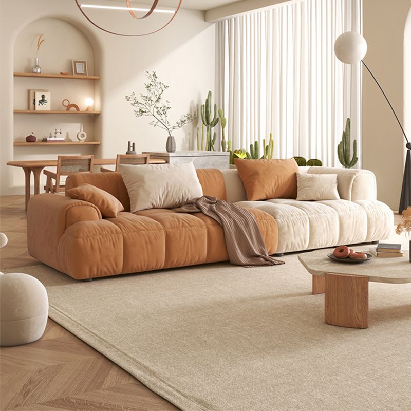 Sofá de estilo moderno coján de reposapiés embebido