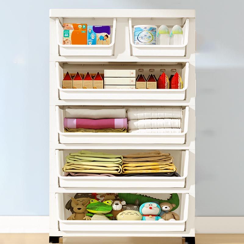 現代的な6ドロワーストレージキャビネットプラスチックワードローブアーマー