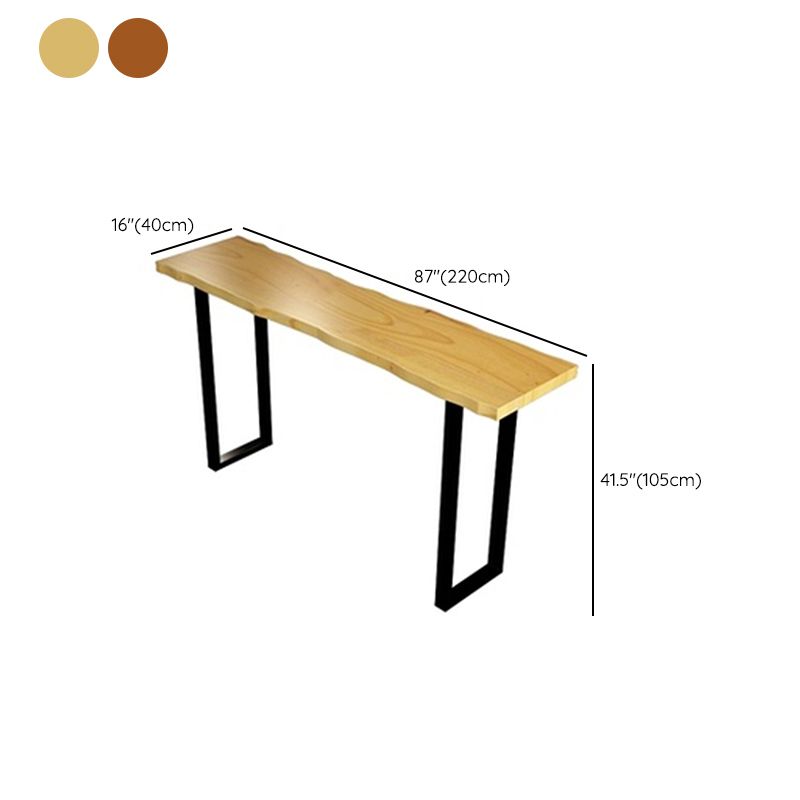 Rectangle Sled Base Solid Wood Bar Table for Kitchen Dining Room Clearhalo 'Bar Furniture' 'Bar Tables' 'bar_tables' 'furn' 'furn_bar_tables' 'Furniture' 'Kitchen & Dining Furniture' 1200x1200_ce3f416f-d369-4db9-a7da-e1d33217b7fa