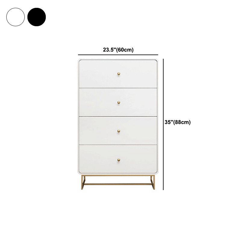 Moderne accentkist met ijzeren basis en massief hout zachte dichte borst