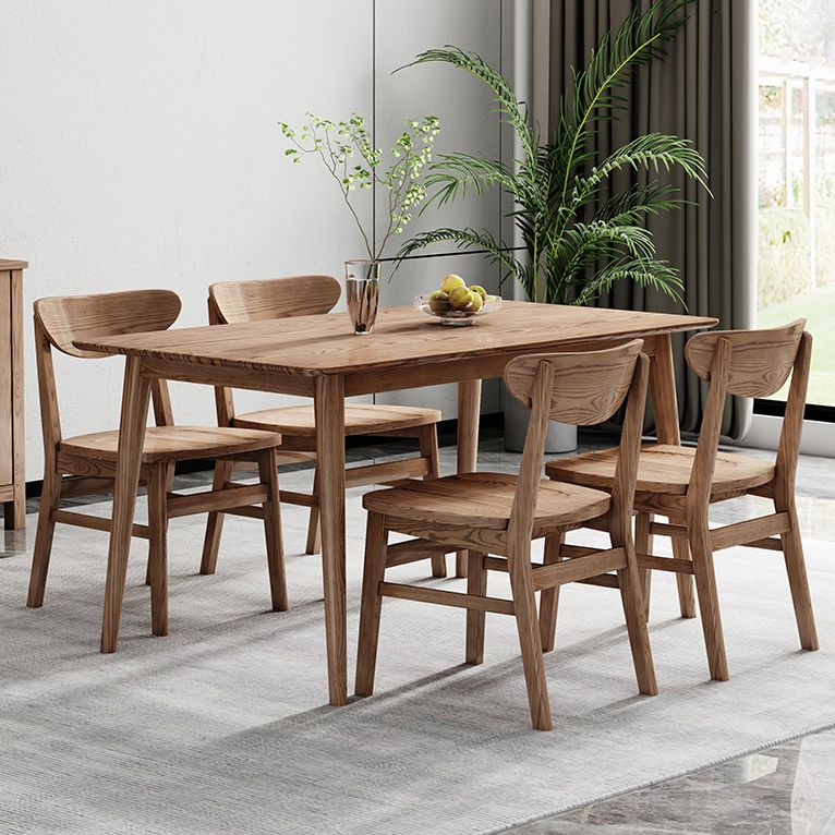 Rectangle Wood in Brown Dining Table Modern Ash Table with 4 Legs for Restaurant Clearhalo ' dining_table' 'Dining Tables & Seating' 'Dining Tables' 'furn' 'furn_dining_table' 'Furniture' 'furniture_dining_table' 'Kitchen & Dining Furniture' 'kitchen&dining_furn' 'kitchen' 'kitchen_dining_table' 1200x1200_ce401a90-6bb6-4fa6-9b33-9b5cbb37b5f6