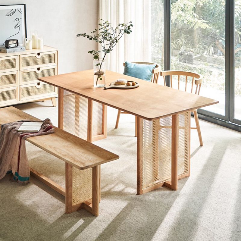 Modern Dining Set 1/2/4 Pcs Solid Wood Dining Table and Windsor Chairs Clearhalo 'Dining Room Sets' 'Dining Tables & Seating' 'dining_room_set' 'furn' 'furn_dining_room_set' 'Furniture' 'Kitchen & Dining Furniture' 1200x1200_ce410c63-5aa3-4a4a-83f2-2c9afcce6d28