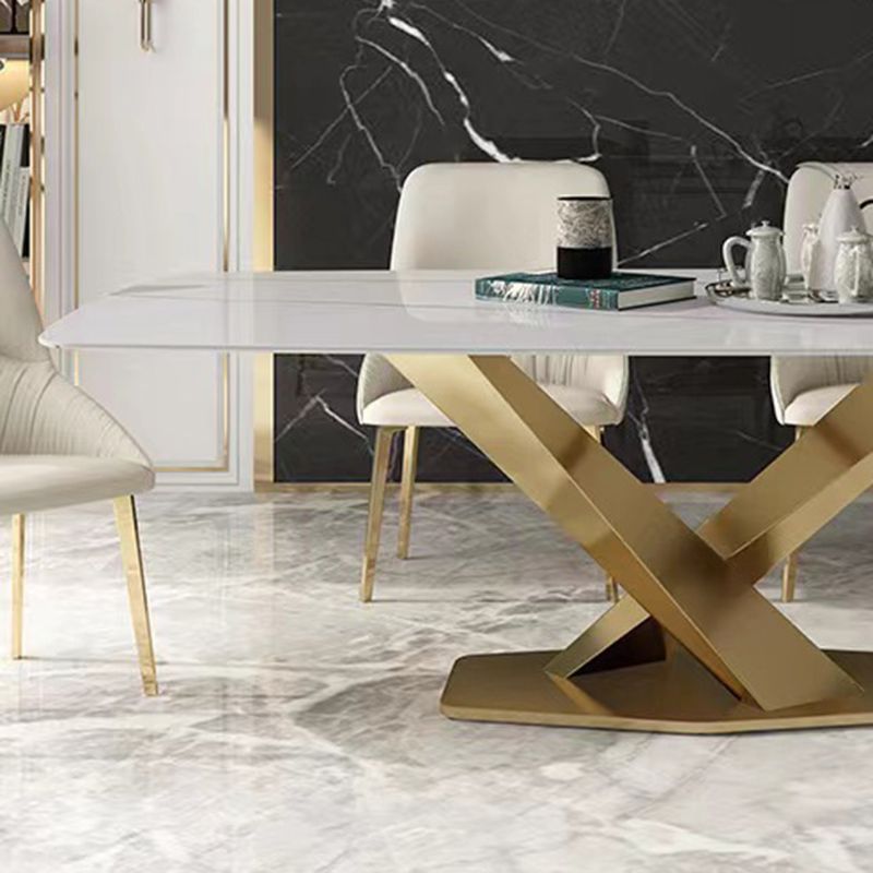 Set da tavolo da top di dinette in pietra bianca per casa 1/4/5/6 pezzi set di dinette moderna