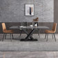 Modern Rectangle Dinette Set 1/3/4/5/6/7 Pieces Dining Table Set with Sintered Stone Top Clearhalo 'Dining Room Sets' 'Dining Tables & Seating' 'dining_room_set' 'furn' 'furn_dining_room_set' 'Furniture' 'furniture_dining_room_set' 'Kitchen & Dining Furniture' 1200x1200_ce4245af-4ee4-494d-bf51-4b0ee2c18f97