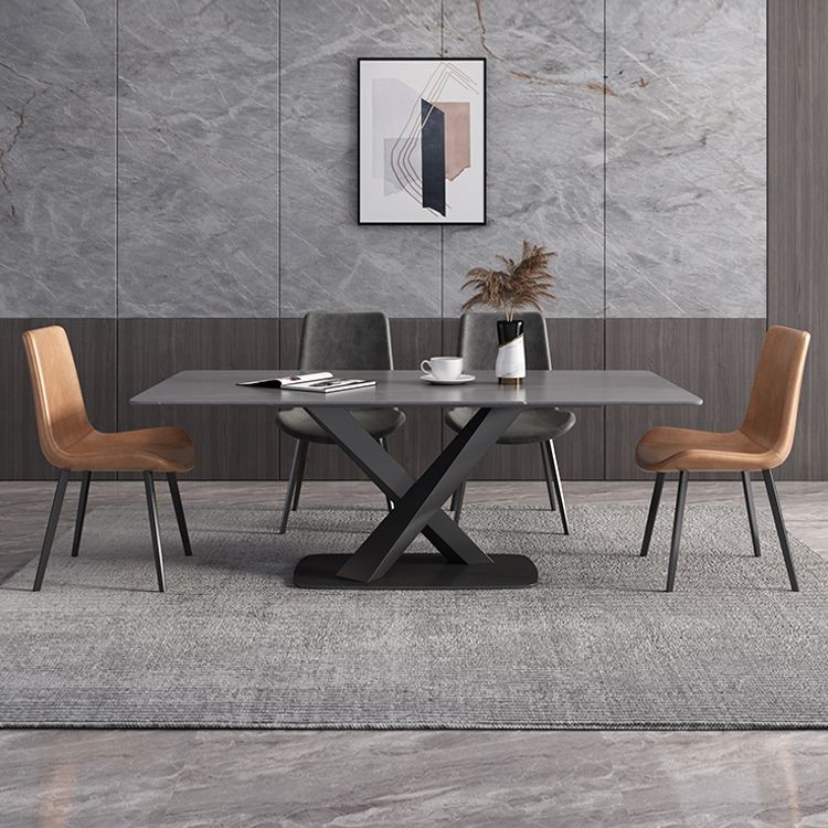 Modern Rectangle Dinette Set 1/3/4/5/6/7 Pieces Dining Table Set with Sintered Stone Top Clearhalo 'Dining Room Sets' 'Dining Tables & Seating' 'dining_room_set' 'furn' 'furn_dining_room_set' 'Furniture' 'furniture_dining_room_set' 'Kitchen & Dining Furniture' 1200x1200_ce4245af-4ee4-494d-bf51-4b0ee2c18f97