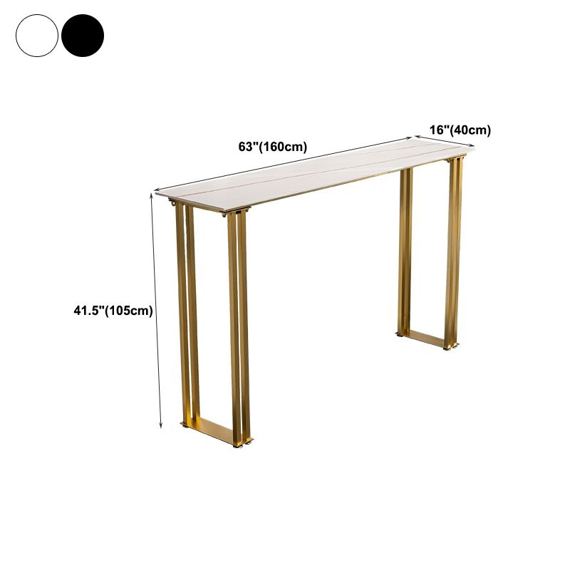 Evento di slitta da rettangolo interno e tavolo da cocktail glam in pietra e tavolino in metallo