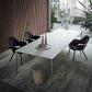 Contemporary Rectangle 4-foot Home Furniture Stone Dining Site Table for Indoor Clearhalo ' dining_table' 'Dining Tables & Seating' 'Dining Tables' 'Furniture' 'furniture_dining_table' 'Kitchen & Dining Furniture' 'kitchen&dining_furn' 'kitchen' 'kitchen_dining_table' 1200x1200_ce437366-6f0e-4db1-b46b-1dad6491be17