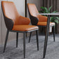 Industrial Design Arm Solid Back Dining Chairs Leather Dining Chairs for Kitchen Clearhalo ' kitchen&dining_furn' 'Dining Chairs' 'Dining Tables & Seating' 'dining_chair' 'furn' 'furn_dining_chair' 'Furniture' 'furniture_dining_chair' 'Kitchen & Dining Furniture' 'kitchen' 1200x1200_ce451dd7-3a7c-4820-9990-f8571eb11012