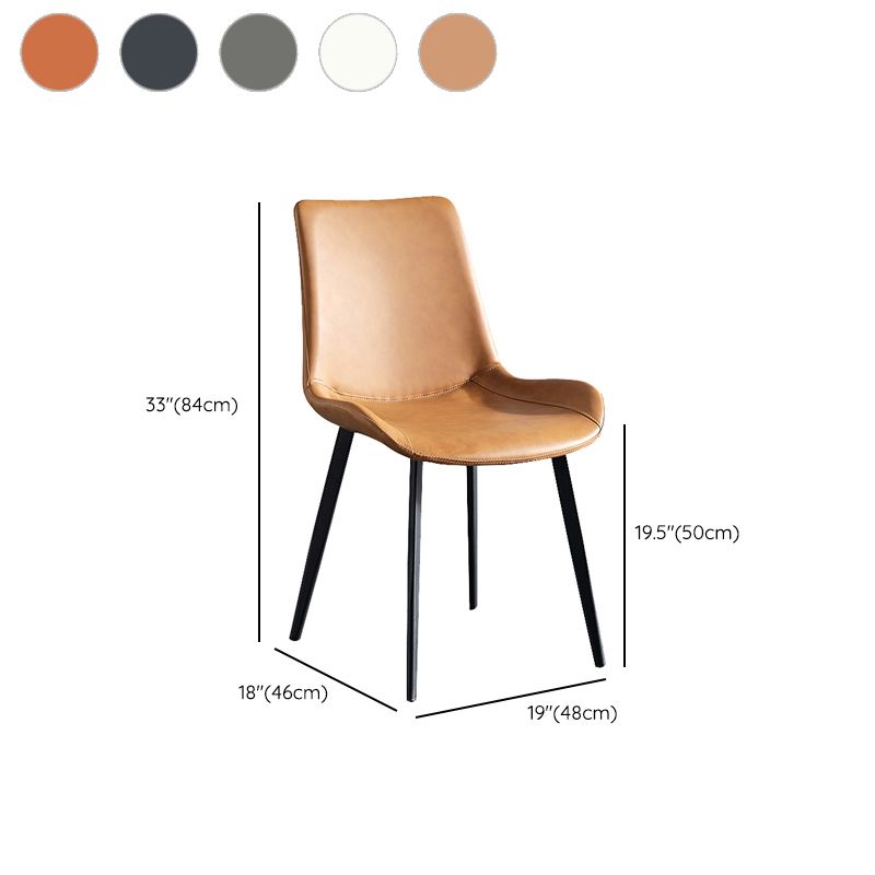 Silla de brazo sin brazo tapizado industrial Parsons parsons traseros con base de metal