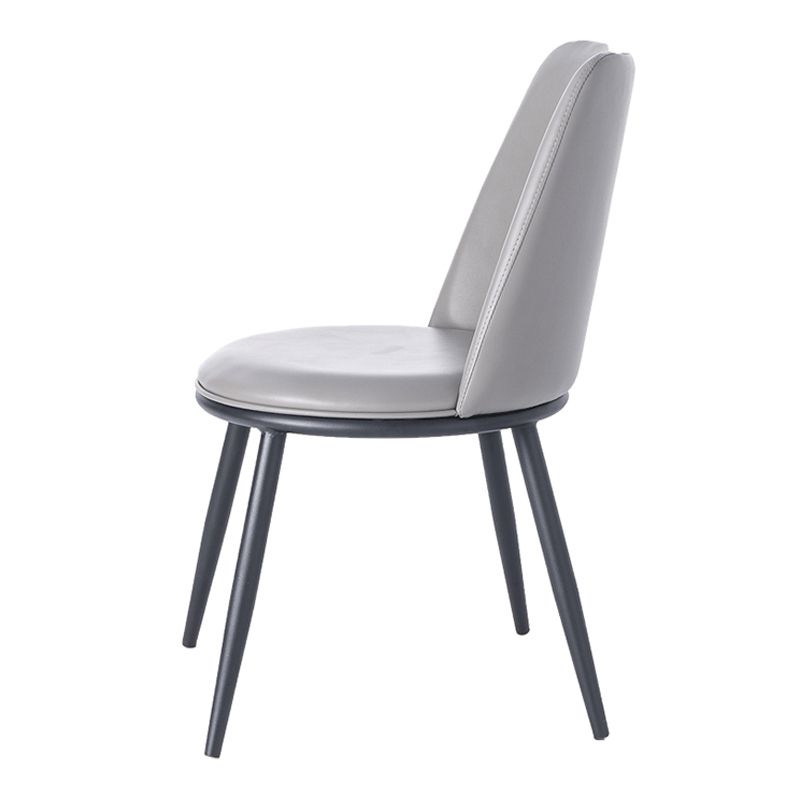 Glam Style Upholstered Side Chairs Solid Back Armless Dining Side Chairs for Home Clearhalo ' kitchen&dining_furn' 'Dining Chairs' 'Dining Tables & Seating' 'dining_chair' 'furn' 'furn_dining_chair' 'Furniture' 'furniture_dining_chair' 'Kitchen & Dining Furniture' 'kitchen' 1200x1200_ce472ed1-9011-438c-86e2-ed40aee79eac