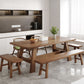 Simplicity Style Dinette Table Solid Wood Rectangle Dinner Table in Brown