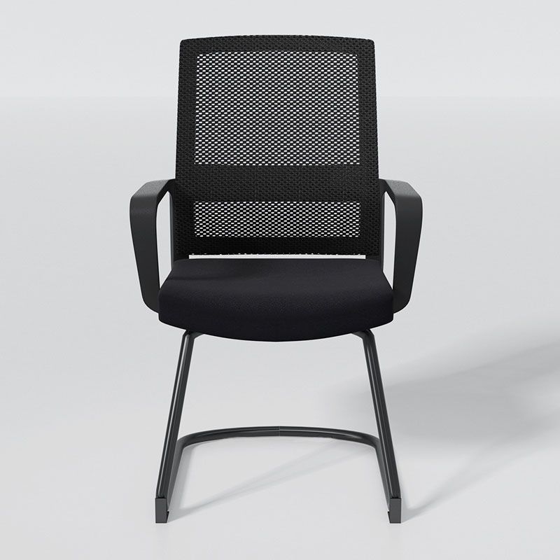 Black Mid-Back Office Chair Mesh-back Arms Included Task Chair Clearhalo 'furn' 'furn_office_chair' 'Furniture' 'Office Chairs' 'Office Furniture' 'office_chair' 1200x1200_ce48c096-80b4-446e-84c2-d9aa42e4876b