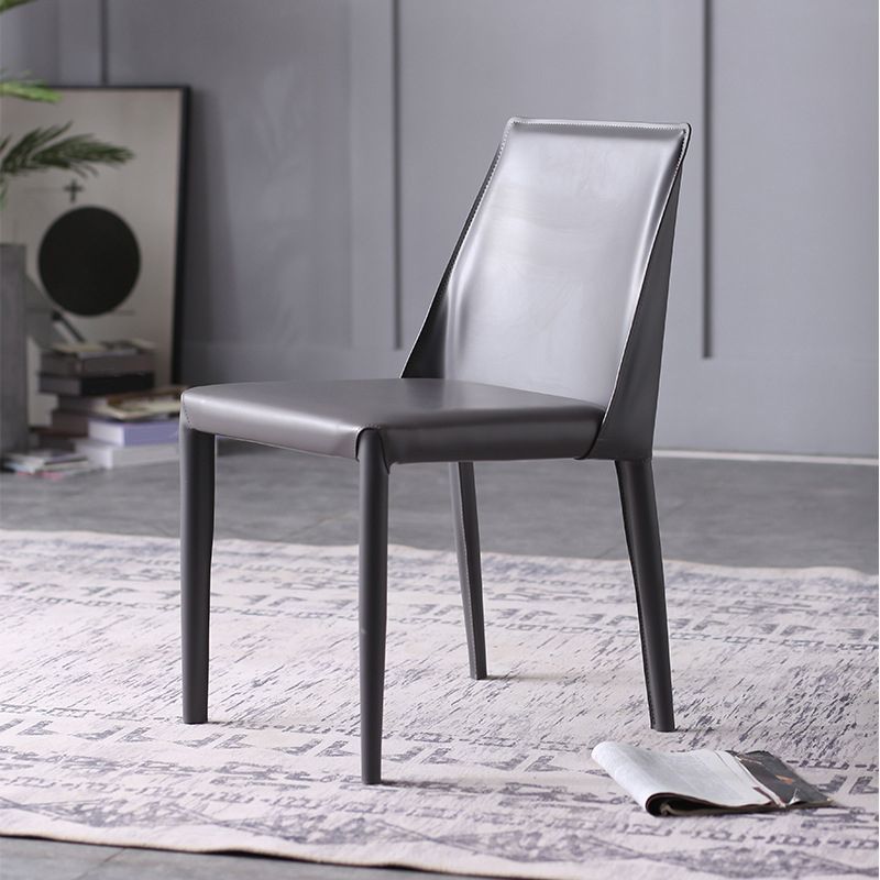 Designer Style Saddle Leather Home Side Chair Parsons Matte Finish Dining Chair(Set of 2) Clearhalo ' kitchen&dining_furn' 'Dining Chairs' 'Dining Tables & Seating' 'dining_chair' 'Furniture' 'furniture_dining_chair' 'Kitchen & Dining Furniture' 'kitchen' 1200x1200_ce48ea04-5fc9-4a78-89e1-5dac357c4192