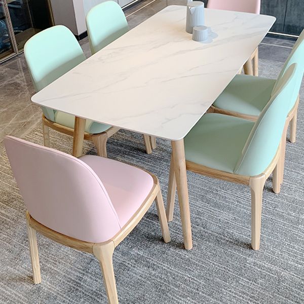 Contemporary Sintered Stone Top Table Standard Rectangle Dining Table for Kitchen Clearhalo ' dining_table' 'Dining Tables & Seating' 'Dining Tables' 'furn' 'furn_dining_table' 'Furniture' 'furniture_dining_table' 'Kitchen & Dining Furniture' 'kitchen&dining_furn' 'kitchen' 'kitchen_dining_table' 1200x1200_ce4a3de2-2f56-4e5c-81d3-af892a27f6f1