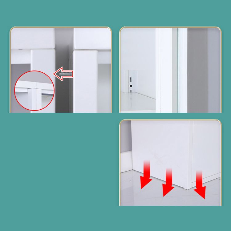 Rectangle Standard Bookcase Scandinavian Bookshelf with Door