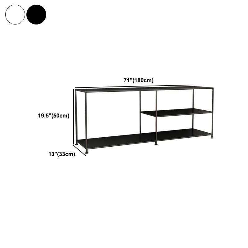 Industrial TV Media Console Metal TV Stand Console with Shelves Clearhalo 'furn' 'furn_tv_stands_entertainment_centers' 'Furniture' 'Living Room Furniture' 'TV Stands & Entertainment Centers' 'TV Stands & Media Storage Furniture' 'tv_stands_entertainment_centers' 1200x1200_ce4a678a-2ade-4f31-880a-68816cefcf8e