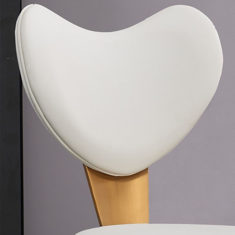 Faux Leather Kitchen Dining Chairs Glam Side Chairs with Metal Base Clearhalo 'Dining Chairs' 'Dining Tables & Seating' 'dining_chair' 'furn' 'furn_dining_chair' 'Furniture' 'Kitchen & Dining Furniture' 1200x1200_ce4dc74e-157d-4cfb-aaf0-6da0e5bde642