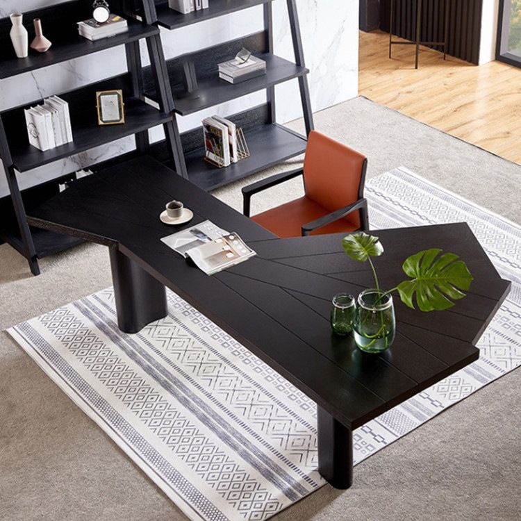 Industrial Office Desk Solid Wood Writing Desk voor thuiskantoor