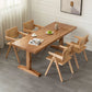 Contemporary Solid Wood Furniture 1/2/5 Pcs Dining Room Table Set in Brown