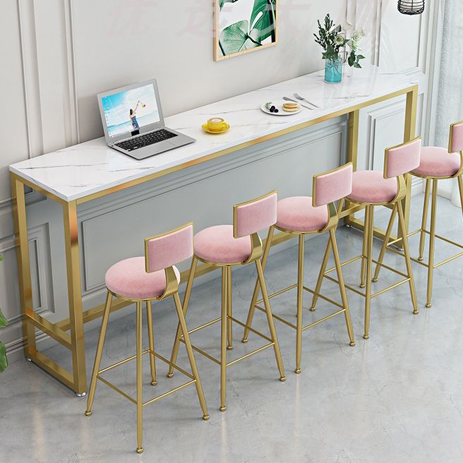 Modern Bar Dining Table Rectangle Bar Table with Trestle Base Clearhalo 'Bar Furniture' 'Bar Tables' 'bar_tables' 'furn' 'furn_bar_tables' 'Furniture' 'furniture_bar_tables' 'Kitchen & Dining Furniture' 1200x1200_ce508c27-ed0f-42b0-a352-cf8c7ea28599