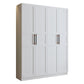Engineered Wood Wardrobe Armoire Modern White Wardrobe Cabinet
