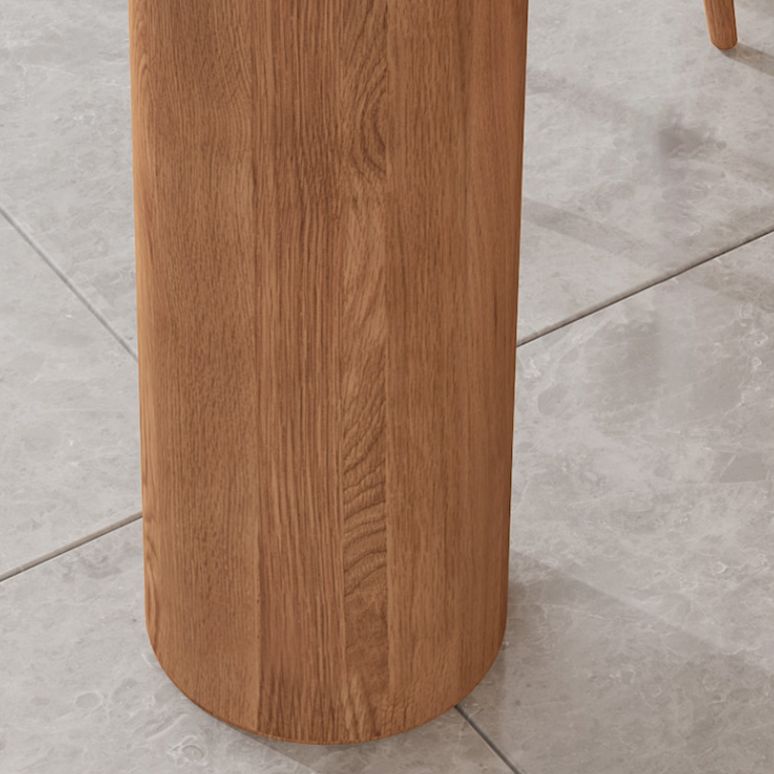 Mesa de comedor de madera Mesa de bar con pedestal doble contemporánea