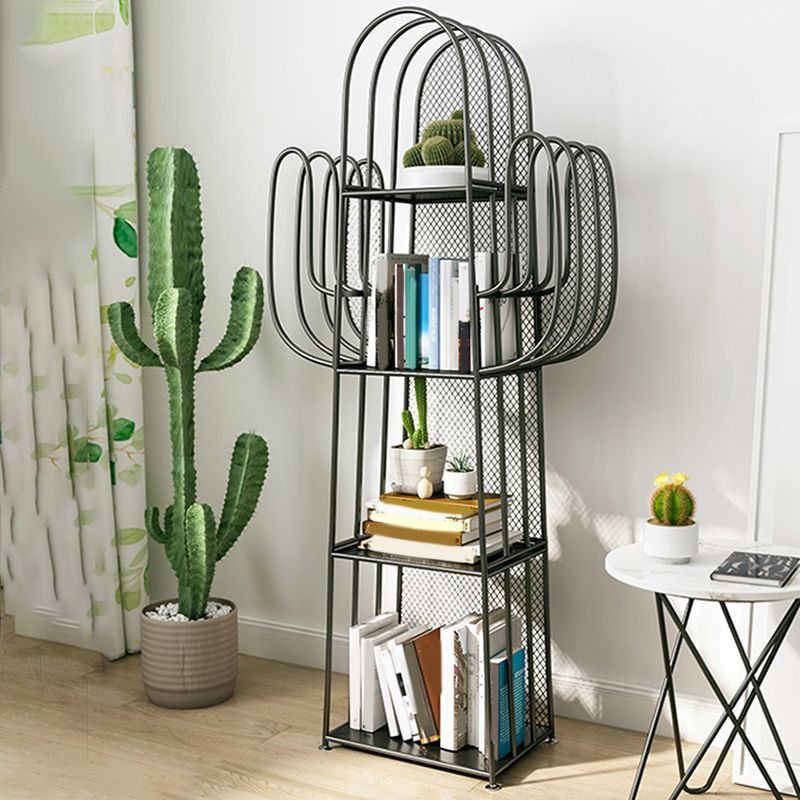 Skandinavisches antikes Finish -Regal -Bücherregal Metall Etagere Bücherregal, 59,05 "H.