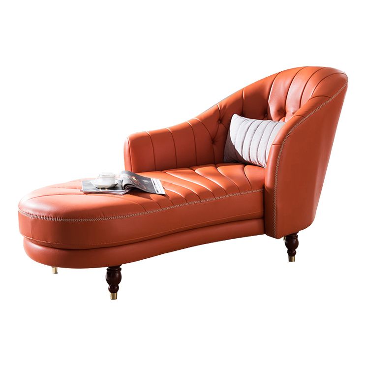 Living Room Chaise Square Arms Modern Leather Upholstered Chaise Lounge Clearhalo 'Chairs & Seating' 'Chaise Lounge' 'chaise_lounge' 'furn' 'furn_chaise_lounge' 'Furniture' 'Living Room Furniture' 1200x1200_ce52de1a-09d1-4290-8f2a-025f18b27c08
