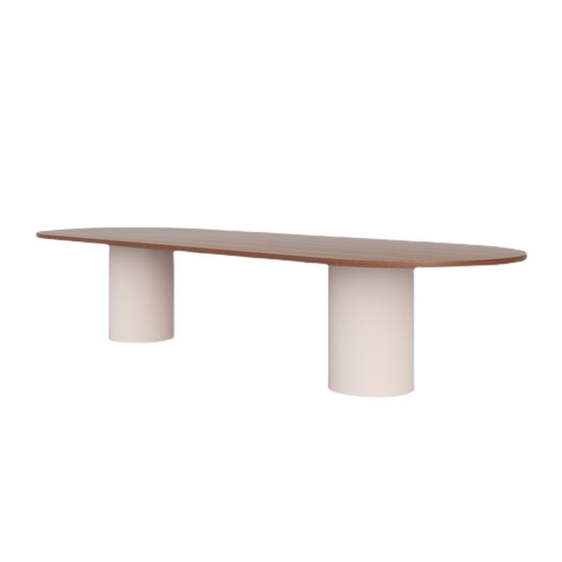 29 "H Brown Contemporary Writing Desk Oval Sold Woar Desk