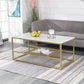 Glam Rectangular Coffee Table Frame 1 Coffee Table for Living Room Clearhalo 'Coffee & Accent Tables' 'Coffee Tables' 'coffee_tables' 'furn' 'furn_coffee_tables' 'Furniture' 'Living Room Furniture' 1200x1200_ce5858ed-1892-4202-b2d8-52da70156bcd
