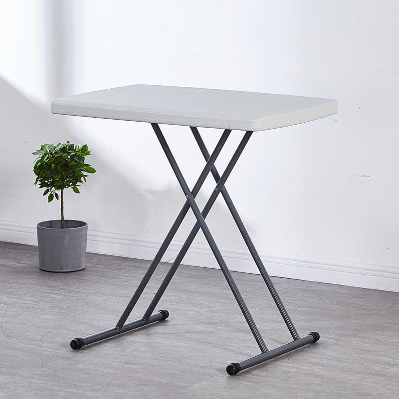 Scrivania contemporanea rettangolare in plastica per scrivania regolabile pieghevole, 29,9 "l x 19,7" w