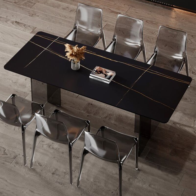 Rectangle Table à manger de base transparente