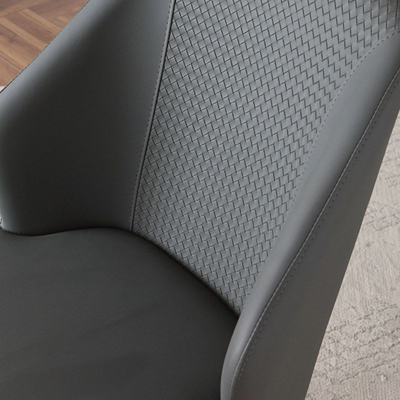 Sedia a braccio contemporanea sedia sala da pranzo in metallo solido per interno