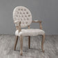 Farmhouse Wood Dining Chair Upholstered Arm Chair with 4 Grey Legs for Dining Room Clearhalo ' kitchen&dining_furn' 'Dining Chairs' 'Dining Tables & Seating' 'dining_chair' 'furn' 'furn_dining_chair' 'Furniture' 'furniture_dining_chair' 'Kitchen & Dining Furniture' 'kitchen' 1200x1200_ce5ac6d6-a81e-4ab3-b95b-34461225f6e9
