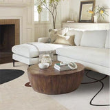 Distressed Wood Coffee Table Scandinavian 14.96" H 1 Single Cocktail Table