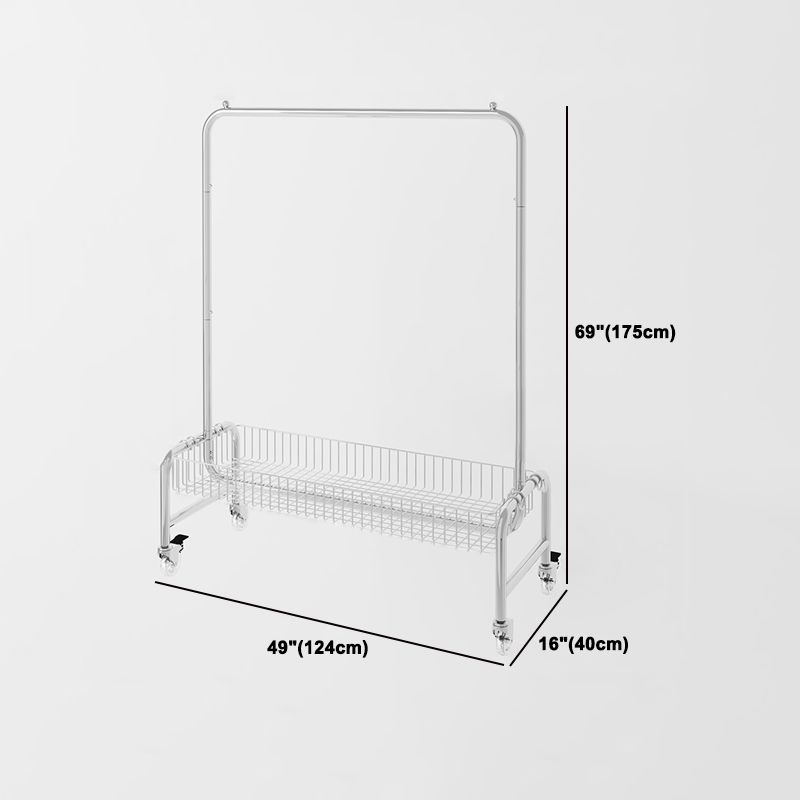 Kleiderschrank im zeitgenössischen Stil offener Kleiderschrank mit Rädern für Zuhause