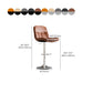 Contemporary Metal Legs Bar Stools Faux Leather Indoor Counter Chair