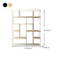 Modern Metal Book Shelf Open Shelf Bookcase with Shelves for Study Room