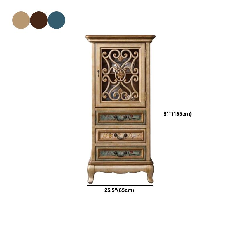 Industrial Wood Accent Cabinet with Drawers Side Cabinet with Bracket Legs Clearhalo 'Cabinets & Chests' 'cabinets_chests' 'furn' 'furn_cabinets_chests' 'Furniture' 'Living Room Furniture' 1200x1200_ce6566d1-0e23-46b3-b244-1443894809d0