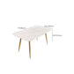 Glam 4 Legs Dining Room Table Sintered Stone Table for Kitchen Clearhalo 'Dining Tables & Seating' 'Dining Tables' 'dining_table' 'furn' 'furn_dining_table' 'Furniture' 'Kitchen & Dining Furniture' 1200x1200_ce669f2c-8dc3-4307-831c-52c9b369a95e
