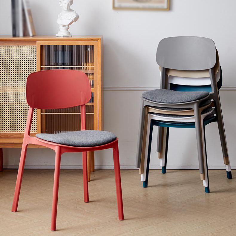 Plastic Contemporary Dining Room Chair Matte Finish Open Back Dining Side Chair Clearhalo ' kitchen&dining_furn' 'Dining Chairs' 'Dining Tables & Seating' 'dining_chair' 'furn' 'furn_dining_chair' 'Furniture' 'furniture_dining_chair' 'Kitchen & Dining Furniture' 'kitchen' 1200x1200_ce671d9d-d28c-4263-a6ed-c71b1033951e