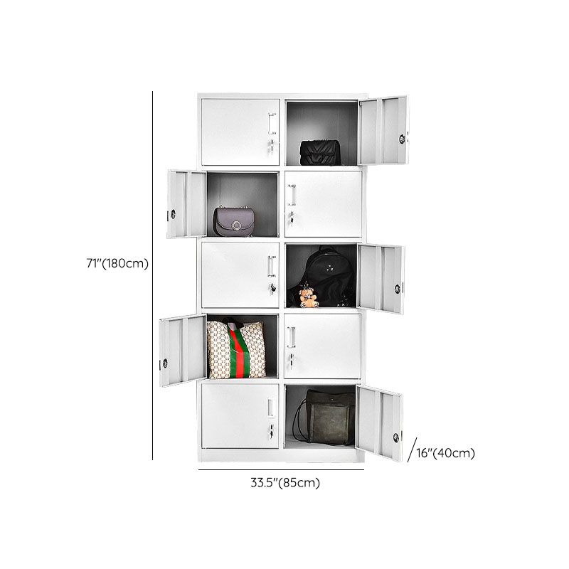 Modern grijze kast met scharnierende deuren metalen opbergkast voor badkamer