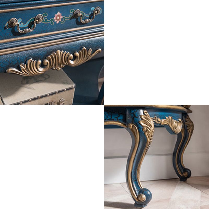 Mid Century Modern Wood Console Table Half Moon Accent Table for Hall