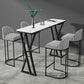 Stone Bar Dining Table Industrial Bar Dining Table with Double Pedestal Base Clearhalo 'Bar Furniture' 'Bar Tables' 'bar_tables' 'furn' 'furn_bar_tables' 'Furniture' 'furniture_bar_tables' 'Kitchen & Dining Furniture' 1200x1200_ce687760-e999-4638-bd05-3e20e61a9030