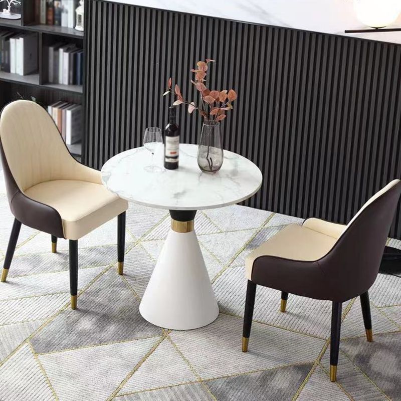 Metal Contemporary Dining Table Marble Table with Pedestal Base Clearhalo ' dining_table' 'Dining Tables & Seating' 'Dining Tables' 'furn' 'furn_dining_table' 'Furniture' 'furniture_dining_table' 'Kitchen & Dining Furniture' 'kitchen&dining_furn' 'kitchen' 'kitchen_dining_table' 1200x1200_ce68c0e9-8c35-4171-ba25-c8046f58bc44