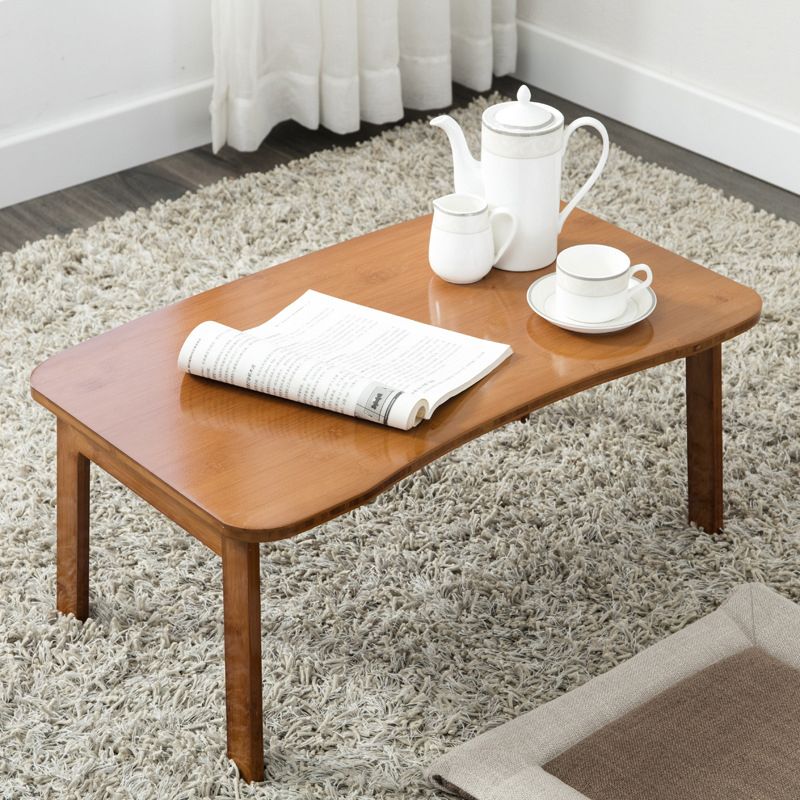 Modern Brown/Oak 4 Legs 1 Coffee Table Geometric Folding Table for Living Room Clearhalo 'Coffee & Accent Tables' 'Coffee Tables' 'coffee_tables' 'furn' 'furn_coffee_tables' 'Furniture' 'furniture_coffee_tables' 'Living Room Furniture' 1200x1200_ce69484a-c3f2-4fc8-9040-1d47ea50c719