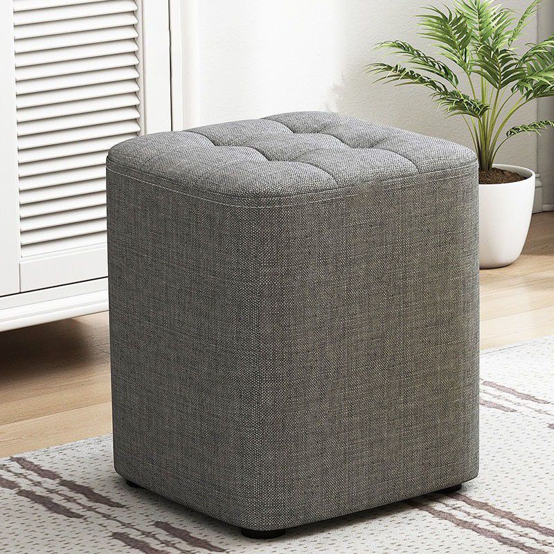 Modern Pouf Ottoman Cotton Upholstered Tufted Solid Color Square Ottoman Clearhalo 'furn' 'furn_ottomans_poufs' 'Furniture' 'Living Room Furniture' 'Ottomans & Poufs' 'ottomans_poufs' 1200x1200_ce6bf583-78b3-4d98-a17d-f5792f845d4a