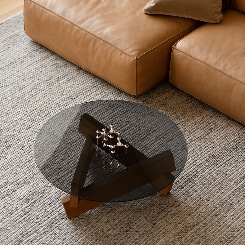 Contemporary Cross Legs Coffee Table 1 Single Wood Cocktail Table Clearhalo 'Coffee & Accent Tables' 'Coffee Tables' 'coffee_tables' 'furn' 'furn_coffee_tables' 'Furniture' 'furniture_coffee_tables' 'Living Room Furniture' 1200x1200_ce6cb36f-b046-4c74-826a-a5210eb4d054